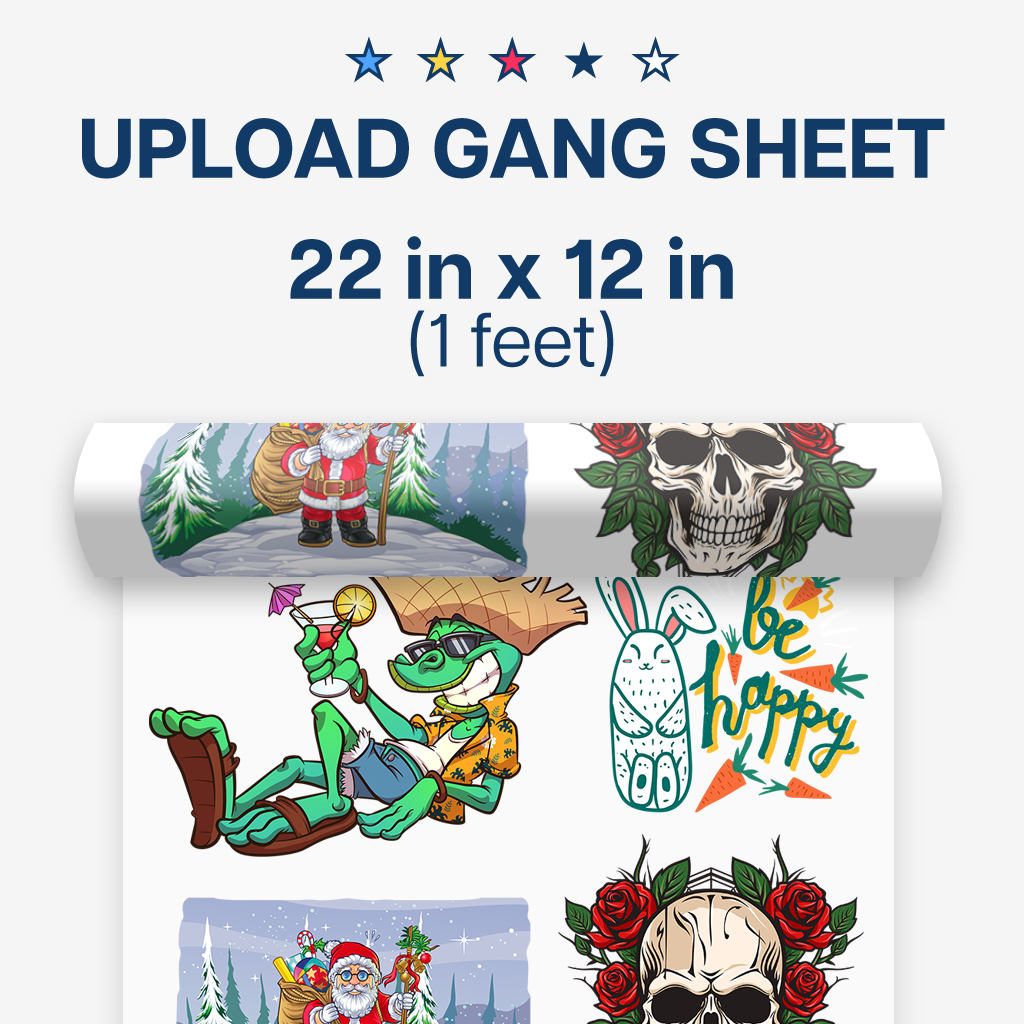 Upload Premade DTF Gang Sheet