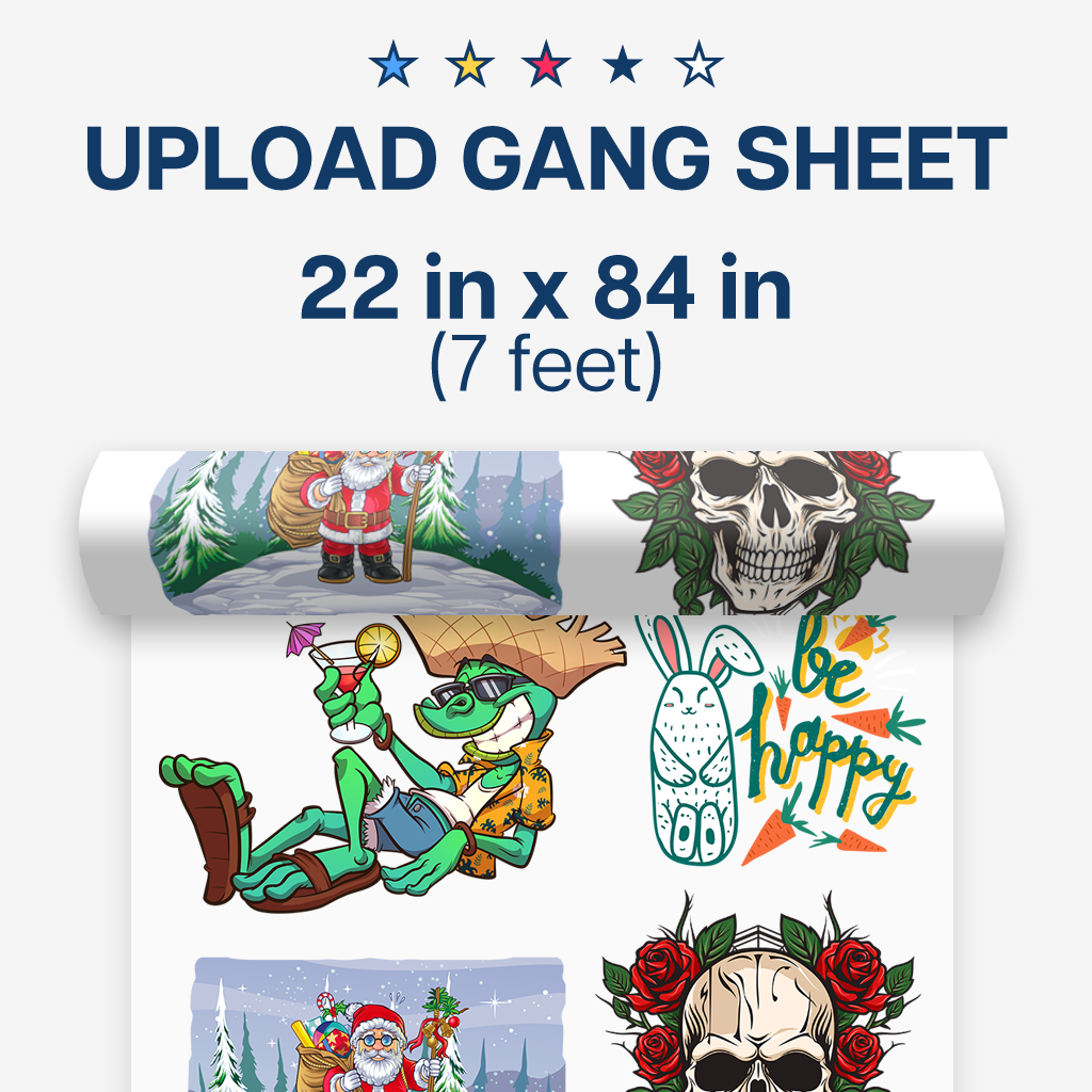 Upload Premade DTF Gang Sheet